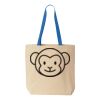 Natural Tote with Contrast-Color Handles Thumbnail
