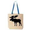 Natural Tote with Contrast-Color Handles Thumbnail