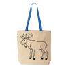 Natural Tote with Contrast-Color Handles Thumbnail