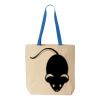 Natural Tote with Contrast-Color Handles Thumbnail