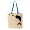Natural Tote with Contrast-Color Handles Thumbnail