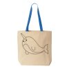 Natural Tote with Contrast-Color Handles Thumbnail