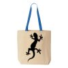 Natural Tote with Contrast-Color Handles Thumbnail