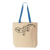 Natural Tote with Contrast-Color Handles Thumbnail