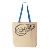 Natural Tote with Contrast-Color Handles Thumbnail