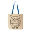 Natural Tote with Contrast-Color Handles Thumbnail