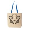 Natural Tote with Contrast-Color Handles Thumbnail