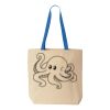 Natural Tote with Contrast-Color Handles Thumbnail