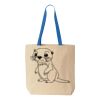 Natural Tote with Contrast-Color Handles Thumbnail