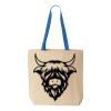 Natural Tote with Contrast-Color Handles Thumbnail