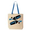 Natural Tote with Contrast-Color Handles Thumbnail