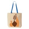 Natural Tote with Contrast-Color Handles Thumbnail