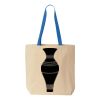Natural Tote with Contrast-Color Handles Thumbnail