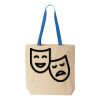 Natural Tote with Contrast-Color Handles Thumbnail