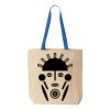 Natural Tote with Contrast-Color Handles Thumbnail