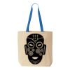 Natural Tote with Contrast-Color Handles Thumbnail