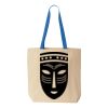 Natural Tote with Contrast-Color Handles Thumbnail