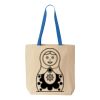 Natural Tote with Contrast-Color Handles Thumbnail