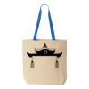 Natural Tote with Contrast-Color Handles Thumbnail