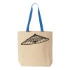 Natural Tote with Contrast-Color Handles Thumbnail