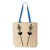 Natural Tote with Contrast-Color Handles Thumbnail