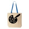 Natural Tote with Contrast-Color Handles Thumbnail