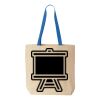 Natural Tote with Contrast-Color Handles Thumbnail
