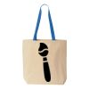 Natural Tote with Contrast-Color Handles Thumbnail