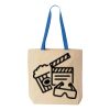 Natural Tote with Contrast-Color Handles Thumbnail