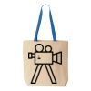 Natural Tote with Contrast-Color Handles Thumbnail