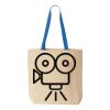 Natural Tote with Contrast-Color Handles Thumbnail