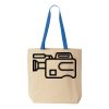 Natural Tote with Contrast-Color Handles Thumbnail
