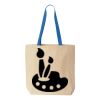 Natural Tote with Contrast-Color Handles Thumbnail