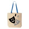 Natural Tote with Contrast-Color Handles Thumbnail