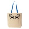 Natural Tote with Contrast-Color Handles Thumbnail