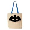 Natural Tote with Contrast-Color Handles Thumbnail