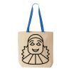 Natural Tote with Contrast-Color Handles Thumbnail