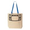 Natural Tote with Contrast-Color Handles Thumbnail