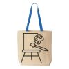 Natural Tote with Contrast-Color Handles Thumbnail