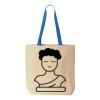 Natural Tote with Contrast-Color Handles Thumbnail