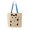 Natural Tote with Contrast-Color Handles Thumbnail
