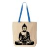 Natural Tote with Contrast-Color Handles Thumbnail
