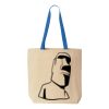 Natural Tote with Contrast-Color Handles Thumbnail