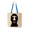 Natural Tote with Contrast-Color Handles Thumbnail