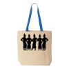 Natural Tote with Contrast-Color Handles Thumbnail