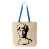 Natural Tote with Contrast-Color Handles Thumbnail