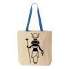Natural Tote with Contrast-Color Handles Thumbnail