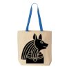 Natural Tote with Contrast-Color Handles Thumbnail