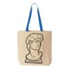 Natural Tote with Contrast-Color Handles Thumbnail