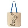Natural Tote with Contrast-Color Handles Thumbnail